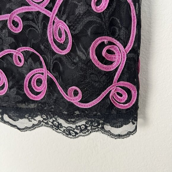 Y2K Mini Skirt Womens 10 Pink Swirl Jade Melody Tam Dark Fairy Whimsigoth - Picture 3 of 7